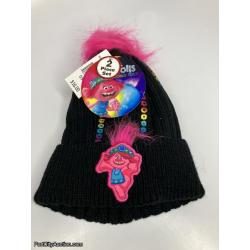 Kids Trolls Hat & Gloves Black OSFM