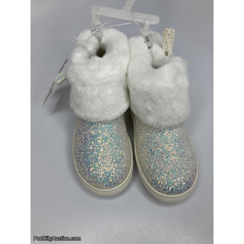 Silver Glitter Fashion Boot Toddler Size 8