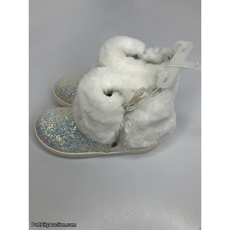 Silver Glitter Fashion Boot Toddler Size 8