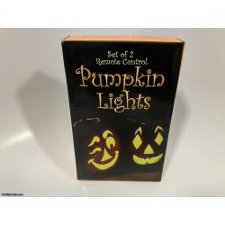 Set of 2 Remote Control Pumpkin Lights