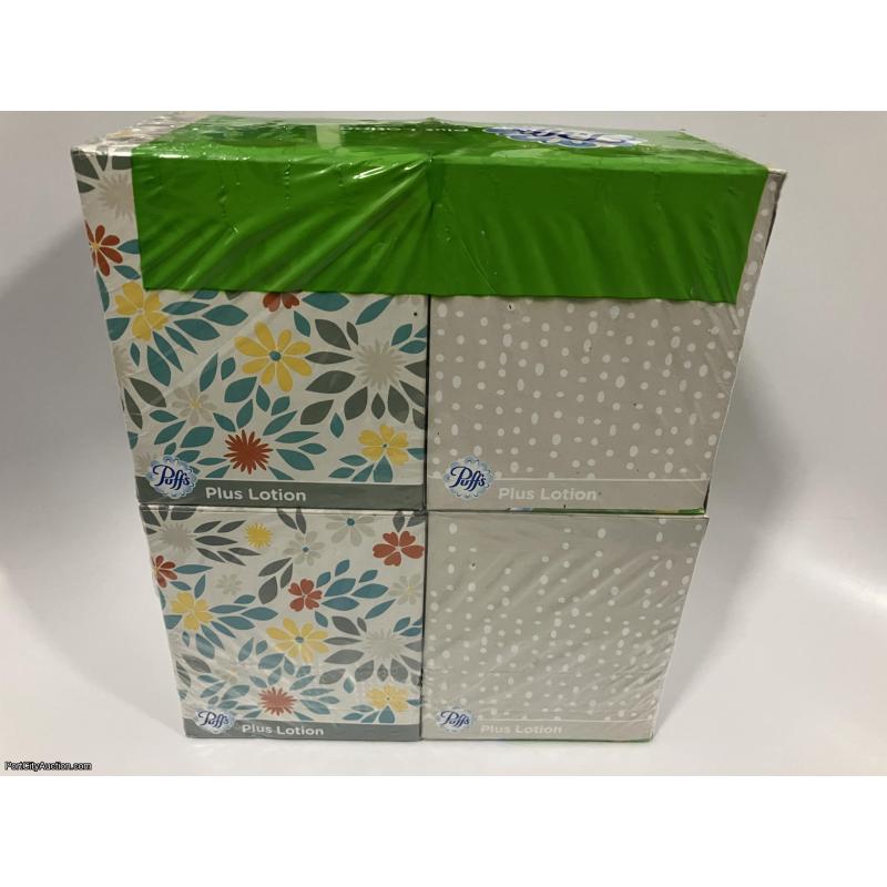 Puffs Plus Lotion Facial Tissue 4-Boxes