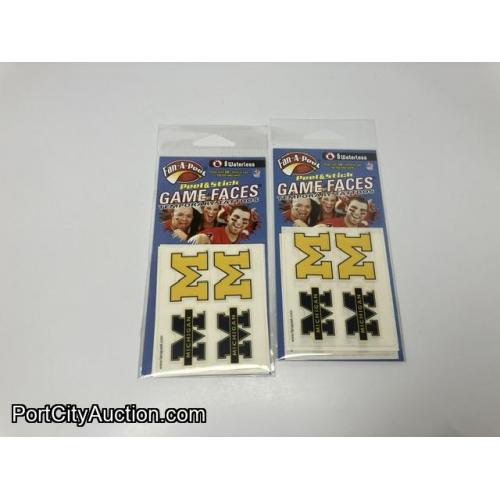 Lot of 2 U of M Peel and Stick Temporary Tattoos