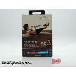 ZoN Fitness Latex Pilates Stretch Bands Black - 3 Bands