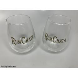 Lot of 2 Rum Chata Cocktail Glasses