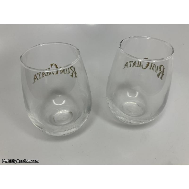 Lot of 2 Rum Chata Cocktail Glasses