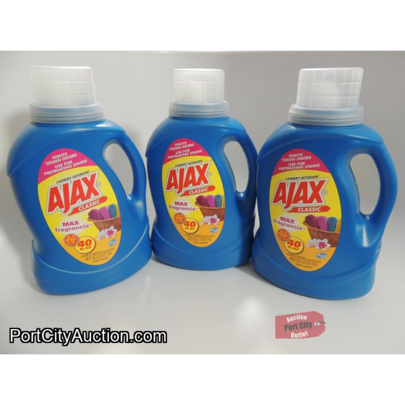 LOT OF 3 Ajax Classic Laundry Detergent 40 oz