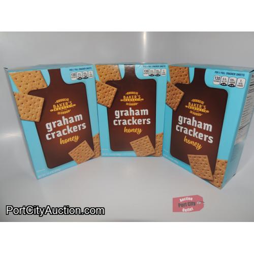 LOT OF 3 Bakers Harvest Graham Crackers