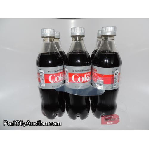 Lot of 6 Diet Coke 16.9 FL OZ Bottles