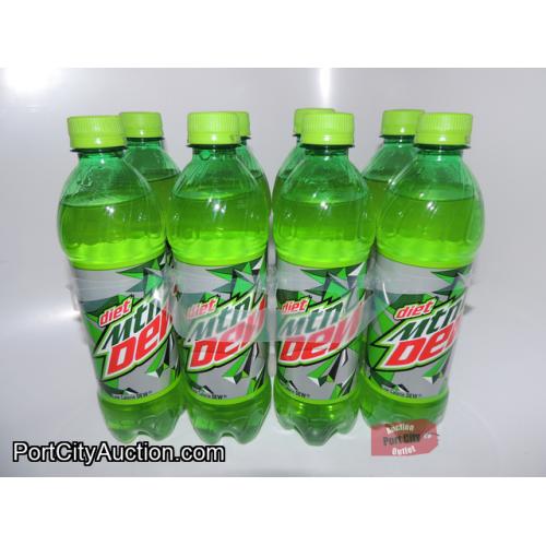 Lot of 8 Diet Mountain Dew 16.9 FL OZ Bottles