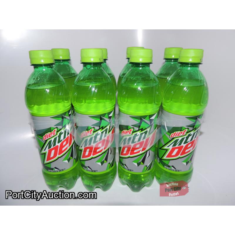 Lot of 8 Diet Mountain Dew 16.9 FL OZ Bottles