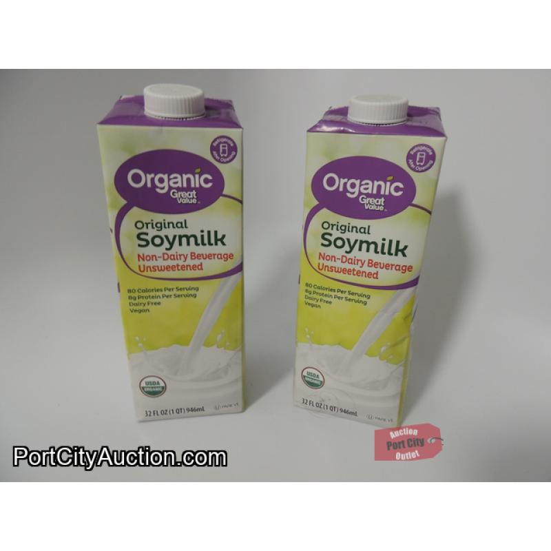 Lot of 2 Great Value Organic Original Soymilk