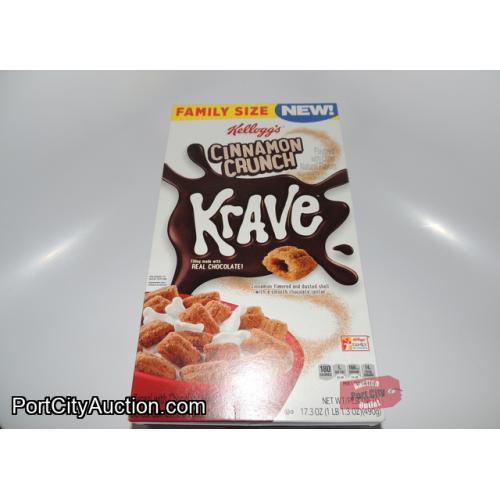Kelloggs Krave Cinnamon Crunch Family Size Cereal