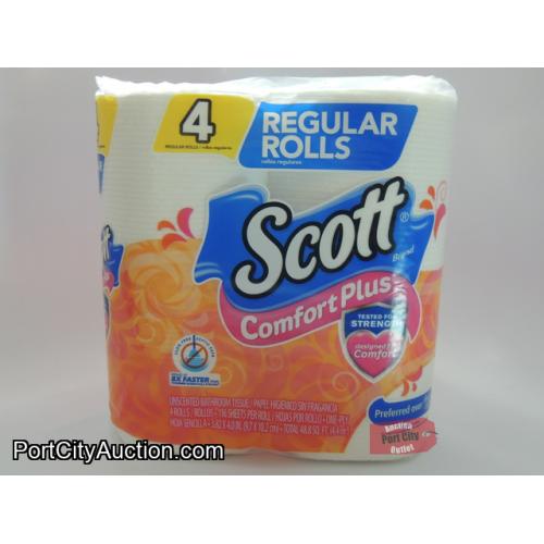 Scott Comfort Plus Unscented Bathroom Tissue 4-Regular Rolls
