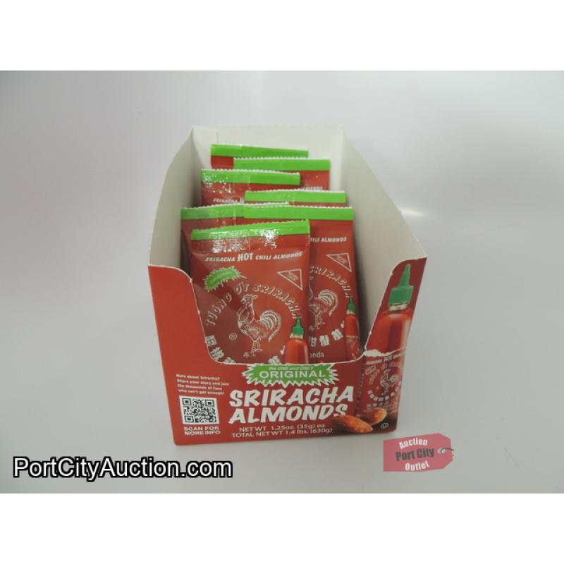 LOT OF 7 Sriracha HOT Chili Almonds 1.25 oz EACH