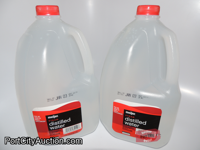 Lot of 2 Meijer Steam Distilled Water 1-Gallon